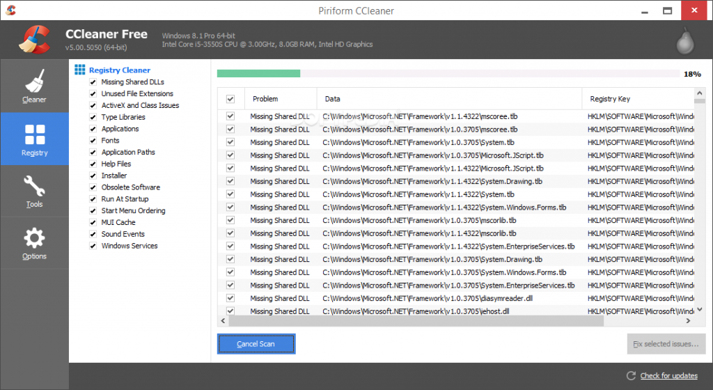 CCleaner fix for 0xc0000005
