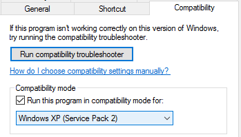 compatibility troubleshooter