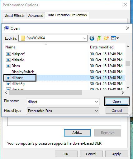 dllhost file open