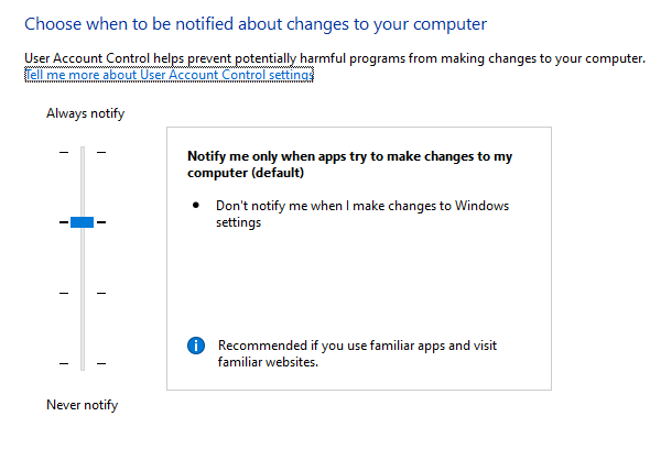 UAC Level Changer