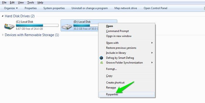 Check-Hard-Disk-Properties