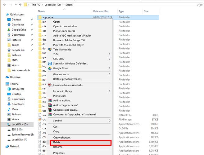 fix-steam-not-opening-delete-appcache