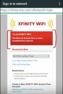 xfinity free pass