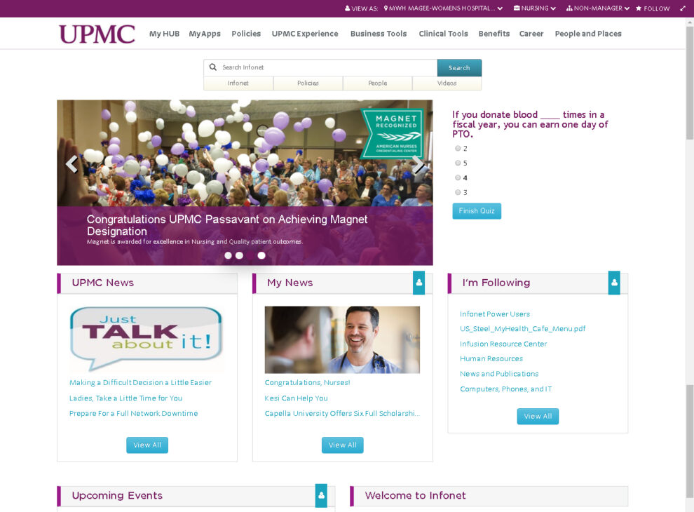 upmc infonet login