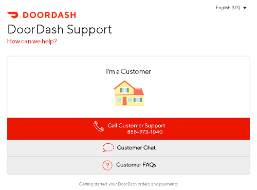 DoorDash Online Customer Support