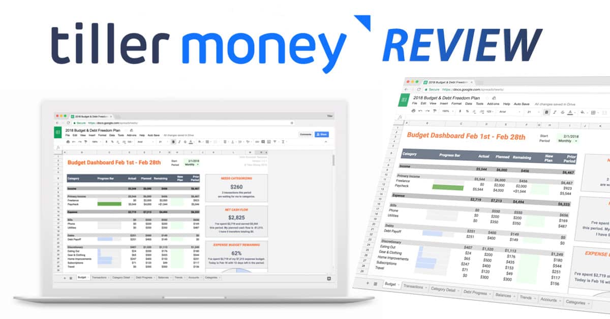 Tiller Money-Best Spreadsheet Budget Tool