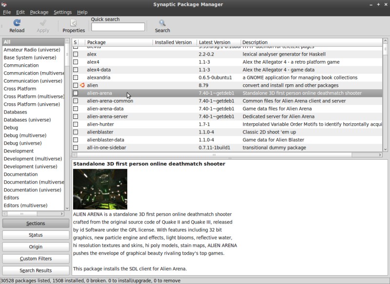 Install Steam Using Synaptic Package Manager