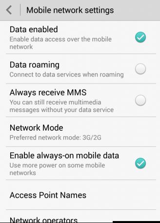 Select Preferred Mobile Network