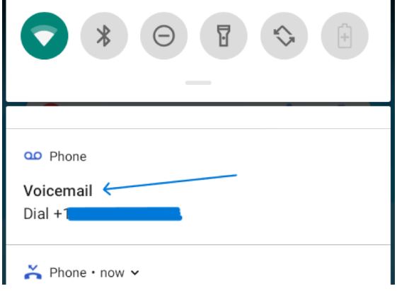 Checking Voicemail Through Notifications