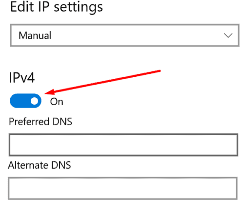 Select Manual and enable