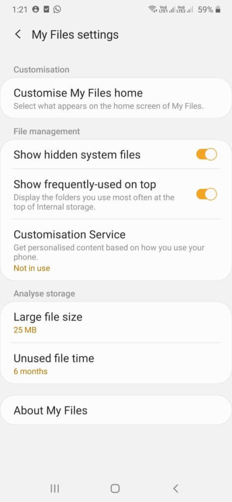enable the Show hidden system files option
