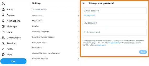 Enter your current password followed by your new password