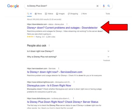 search results